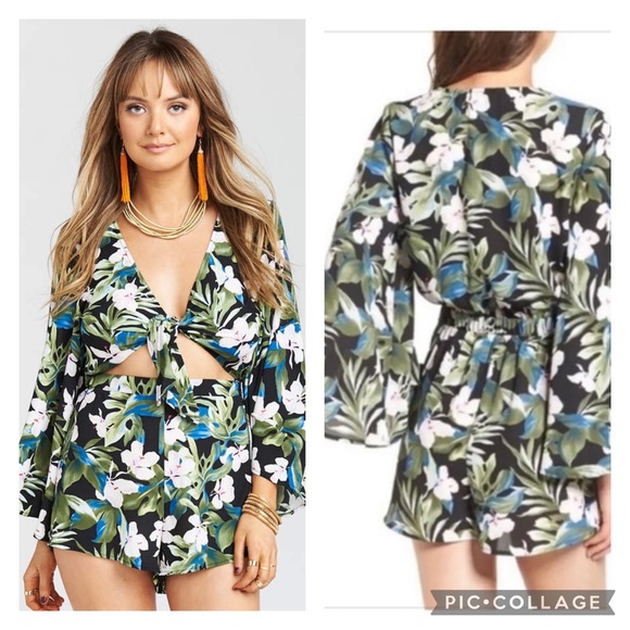 Show Me Your MuMu Pants - Show Me Your MuMu Charleston Monet on Vacay Print Romper Size XS